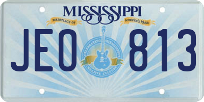 MS license plate JEO813