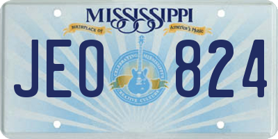 MS license plate JEO824