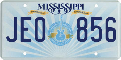 MS license plate JEO856