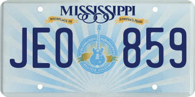 MS license plate JEO859