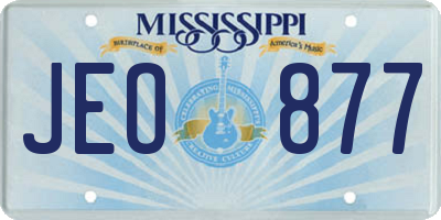 MS license plate JEO877