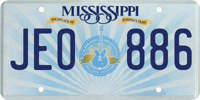 MS license plate JEO886