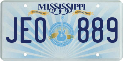 MS license plate JEO889