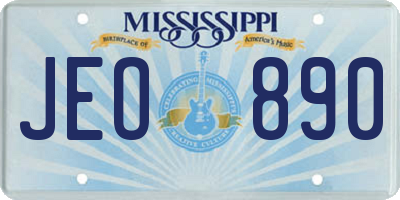 MS license plate JEO890
