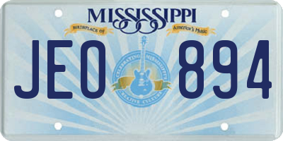 MS license plate JEO894