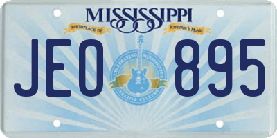 MS license plate JEO895