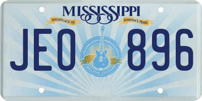 MS license plate JEO896