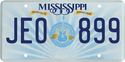 MS license plate JEO899