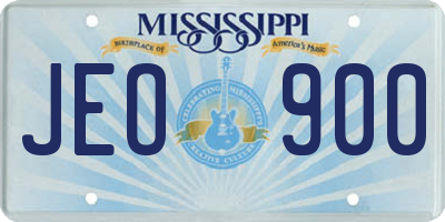 MS license plate JEO900