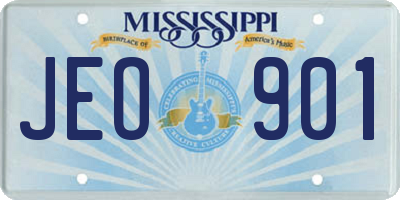 MS license plate JEO901
