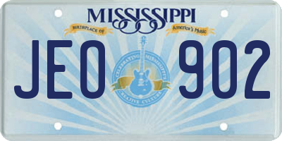 MS license plate JEO902