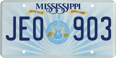 MS license plate JEO903