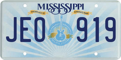 MS license plate JEO919