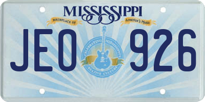 MS license plate JEO926