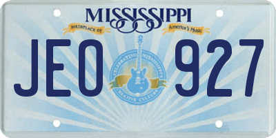 MS license plate JEO927