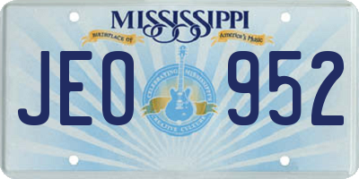 MS license plate JEO952