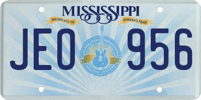 MS license plate JEO956