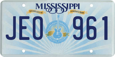 MS license plate JEO961