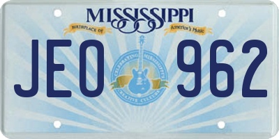 MS license plate JEO962