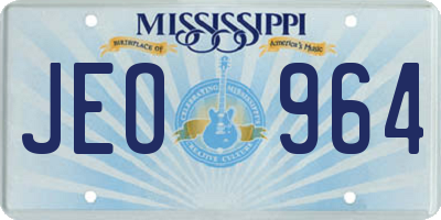 MS license plate JEO964