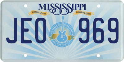 MS license plate JEO969
