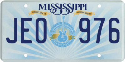 MS license plate JEO976