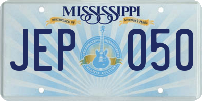 MS license plate JEP050
