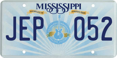 MS license plate JEP052