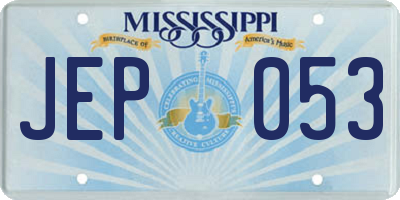 MS license plate JEP053