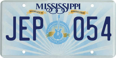 MS license plate JEP054