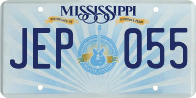 MS license plate JEP055