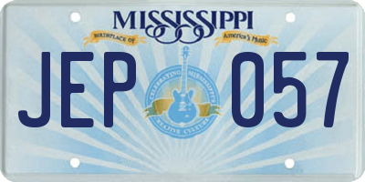 MS license plate JEP057