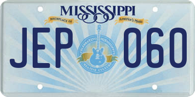 MS license plate JEP060