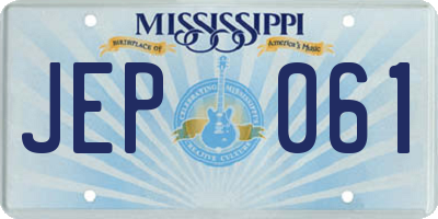 MS license plate JEP061
