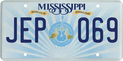 MS license plate JEP069