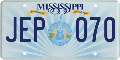 MS license plate JEP070