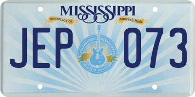 MS license plate JEP073
