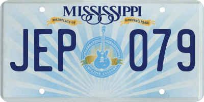MS license plate JEP079