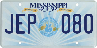 MS license plate JEP080