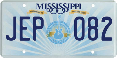 MS license plate JEP082