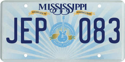 MS license plate JEP083
