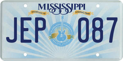 MS license plate JEP087