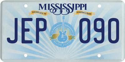 MS license plate JEP090
