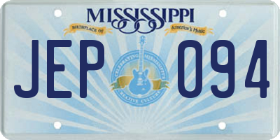 MS license plate JEP094