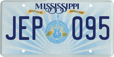 MS license plate JEP095