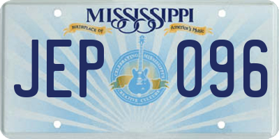 MS license plate JEP096