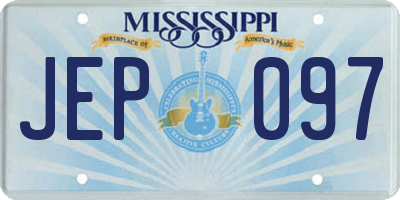 MS license plate JEP097