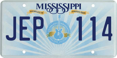 MS license plate JEP114