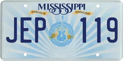 MS license plate JEP119