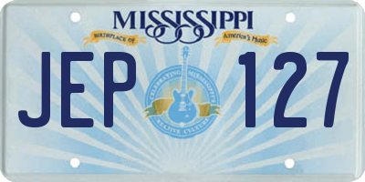 MS license plate JEP127